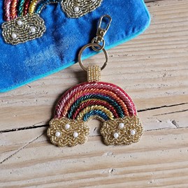 Beaded Rainbow Keyring