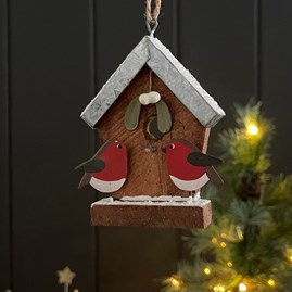 Birdhouse and Mistletoe Hanging Decoration Birdhouse and Mistletoe Hanging Decoration