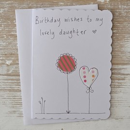 Exclusive Handmade Hand Drawn Unique Gift Card Greetings Cards Birthday Daughter Birthday