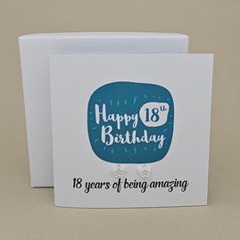 Boxed 18th Birthday Star Stud Earrings Card Boxed 18th Birthday Star Stud Earrings Card