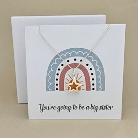 Boxed 'Big Sister' Star Necklace Card Boxed 'Big Sister' Star Necklace Card