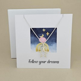 Boxed 'Follow Your Dreams' Star Necklace Card Boxed 'Follow Your Dreams' Star Necklace Card