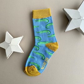 Boys Bamboo Crocodiles Socks in Powder Blue 4-6 Years Boys Bamboo Crocodiles Socks in Powder Blue 4-6 Years
