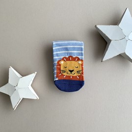 Boys Bamboo Lions Socks in Light Blue 2-3 Years