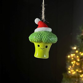 Broccoli Hanging Christmas Decoration Christmas Hanging Decorations Festive Xmas Gifts Porcelain Gifts Ceramic Hanging Novelty