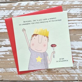 'Brother…Pigs In Blankets' Christmas Card