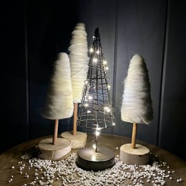 Brown LED Table Light Tree Ornament