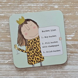'Bucket List' Drinks Coaster Rosie Made A Thing Coaster Funny Gifts Novelty Humourous Humour Quirky Gifts