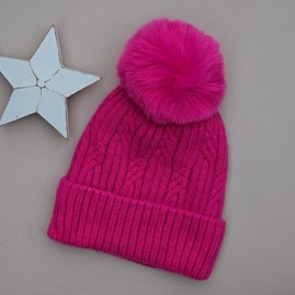 Clothing Accessory Gifts Warm Wool Hats Cable Knit Pom Pom Hat Gifts For Women Gifts for Christmas