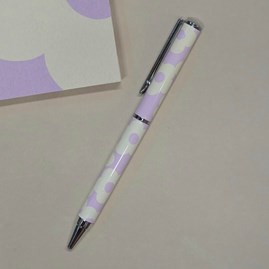 Caroline Gardner Lilac Flower Boxed Pen Caroline Gardner Lilac Flower Refillable Ink Pen Stationary Gifts For Mother's Day