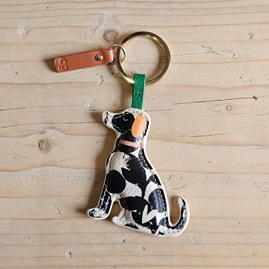 Caroline Gardner Mono Bloom Labrador Dog Keyring