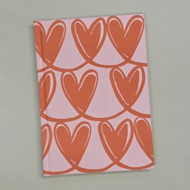 Caroline Gardner Pink Heart 3-Section A5 Hardback Notebook Caroline Gardner Home Accessories Red Hearts Daily Planner Notepad Memo Pads Notebooks Organisers