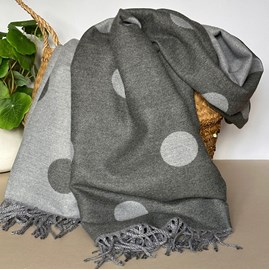 Cashmere Blend Dots Scarf in Grey Gifts For Women Scarves And Accessories Cashmere Blend Dots Scarf in Grey Super Soft