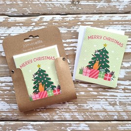 Cats Christmas Tree Pack of 5 Mini Christmas Cards