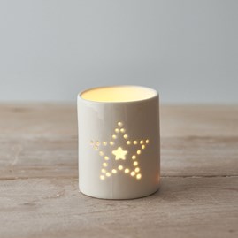 Ceramic Dotted Star Tea Light Holder