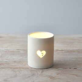 Ceramic Heart Tea Light Holder