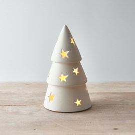 Ceramic LED Christmas Tree with Stars Decoration Ceramic LED Christmas Tree with Stars Decoration