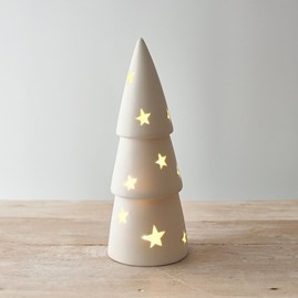 Ceramic LED Large Christmas Tree with Stars Decoration Ceramic LED Large Christmas Tree with Stars Decoration