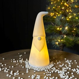 Ceramic LED White Gonk Decoration Ceramic LED White Gonk Decoration