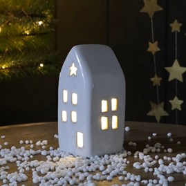 Ceramic Light Up LED White House Decoration Christmas Decorations Table Decorations Festive Gift Ceramic Light Up Christmas House Ambient Lights