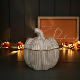 Ceramic Pumpkin Pot with Lid