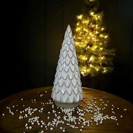 Ceramic Scalloped Tree Decoration Christmas Table Decorations Festive Gifts Porcelain Gifts Ceramic Scalloped Tree