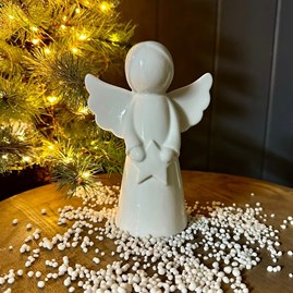 Ceramic Simple White Angel Decoration Large