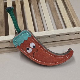 Chad the Red Hot Chilli Pepper Dog Toy Biodegradable Eco Friendly Fun Novelty Dog Toy