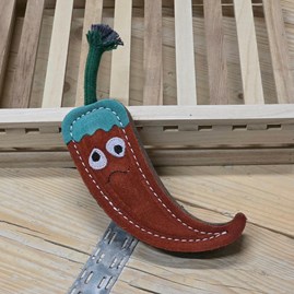 Chad the Red Hot Chilli Pepper Dog Toy Biodegradable Eco Friendly Fun Novelty Dog Toy