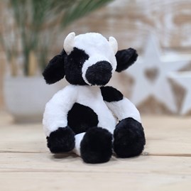 Handmade Super Soft Cuddly Fluffy Toy Plush Unique Charlie Bears New Baby Gifts Black White Cow