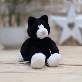 Charlie Bears Puddy Kitten Raven Black Handmade Super Soft Cuddly Fluffy Toy Plush Unique Charlie Bears New Baby Gifts Black White Kitten