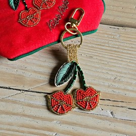 Cherry Kiss Kiss Keyring Cherry Kiss Kiss Keyring
