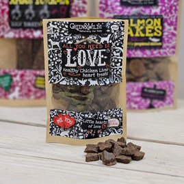 Chicken Liver 'Love' Heart Dog Treats Christmas Gifts For Dogs Festive Xmas Treats For Dogs Dog Food Dog Treats
