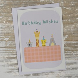 Children's 'Birthday Wishes' Party Animals Card