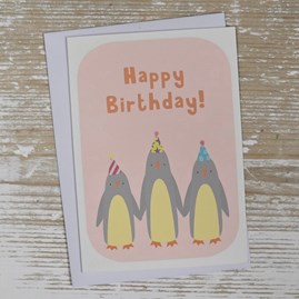 Children's 'Happy Birthday' Penguin Party Animals Card Children's 'Happy Birthday' Penguin Party Animals Card