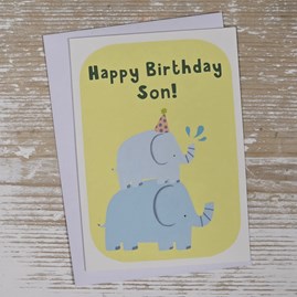 Children's 'Happy Birthday Son!' Party Animals Card Children's 'Happy Birthday Son!' Party Animals Card