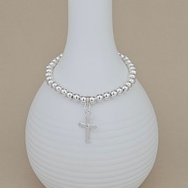 Child's Baptism Bracelet With Silver Cross Baptism jewellery baptism gifts for girls bracelet baptism gift sterling silver cross