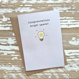'Congratulations Bright Spark' Greetings Card 'Congratulations Bright Spark' Greetings Card