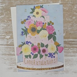 Stunning Unique Wedding Card Lasercut Greetings Card Flowers Floral Cake