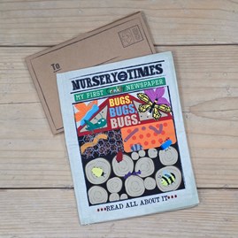 Crinkly Cloth Baby Newspaper Book - Bugs Tactile Soft Crinkly Newspaper Cloth Baby Book Sensory Toys New Baby Gifts Quirky Novelty Toys