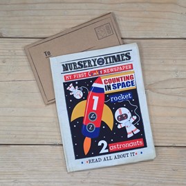Crinkly Cloth Baby Newspaper Book - Space Count Tactile Soft Crinkly Newspaper Cloth Baby Book Sensory Toys New Baby Gifts Quirky Novelty Toys