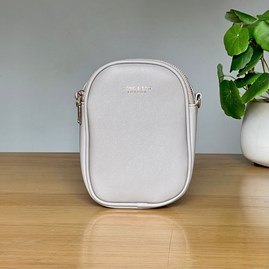 Cross Body Double Zip Bag in Light Grey Gifts For Women Handbags And Accessory Gifts Cross Body Bags Light Grey double zip detachable strap