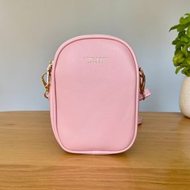 Cross Body Double Zip Bag in Pink