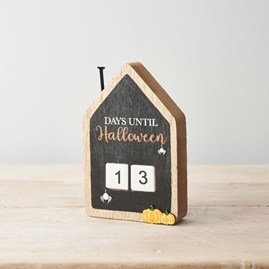 Fun Novelty Wooden Reusable Countdown To Halloween Calendar