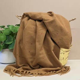 Contemporary Super Soft Scarf Scarves Wraps Shawls Headscarf Headscarves Dots Blanket Scarf in Brown