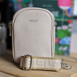 Double Zip Cross Body Bag in Beige Gifts For Women Handbags And Accessory Gifts Double Zip Cross Body Bag in Beige Wide Fabric Strap