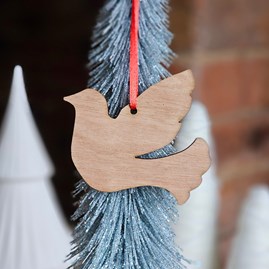 Handmade Christmas Tree Hanging Decoration Wooden Festive Gifts Xmas Keepsakes