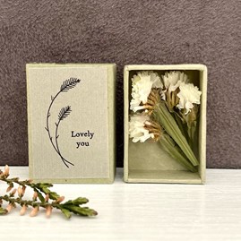 Dried Flower in a Matchbox 'Lovely You'