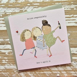 'Drink Responsibly...' Greetings Card 'Drink Responsibly...' Greetings Card
