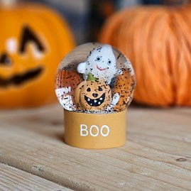 'Eek' Pumpkin & Ghost Globe Halloween Gifts Novelty Gifts Home Decoration Gifts Halloween Snowglobes Snow Globes